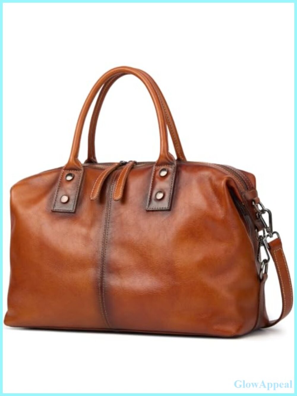 Genuine Leather Satchel Tote Bag Top Handle Handbag Crossbody Purse